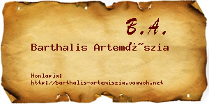 Barthalis Artemíszia névjegykártya